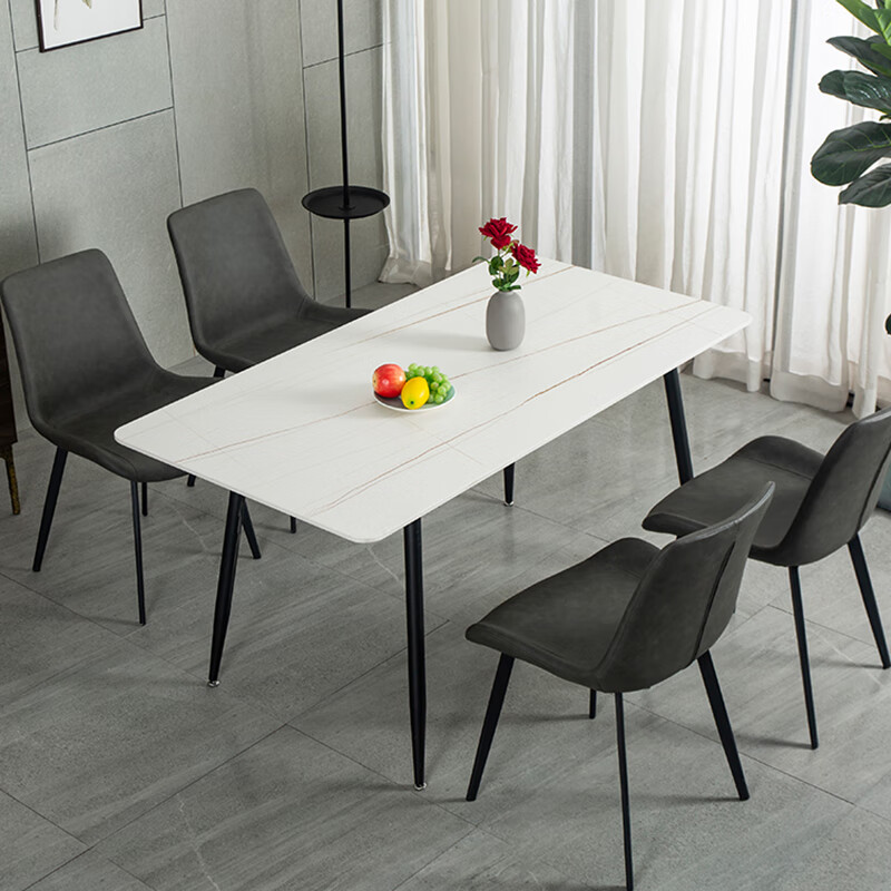 家有品致现代极简岩板餐桌椅组合JM007CZ01客厅餐桌