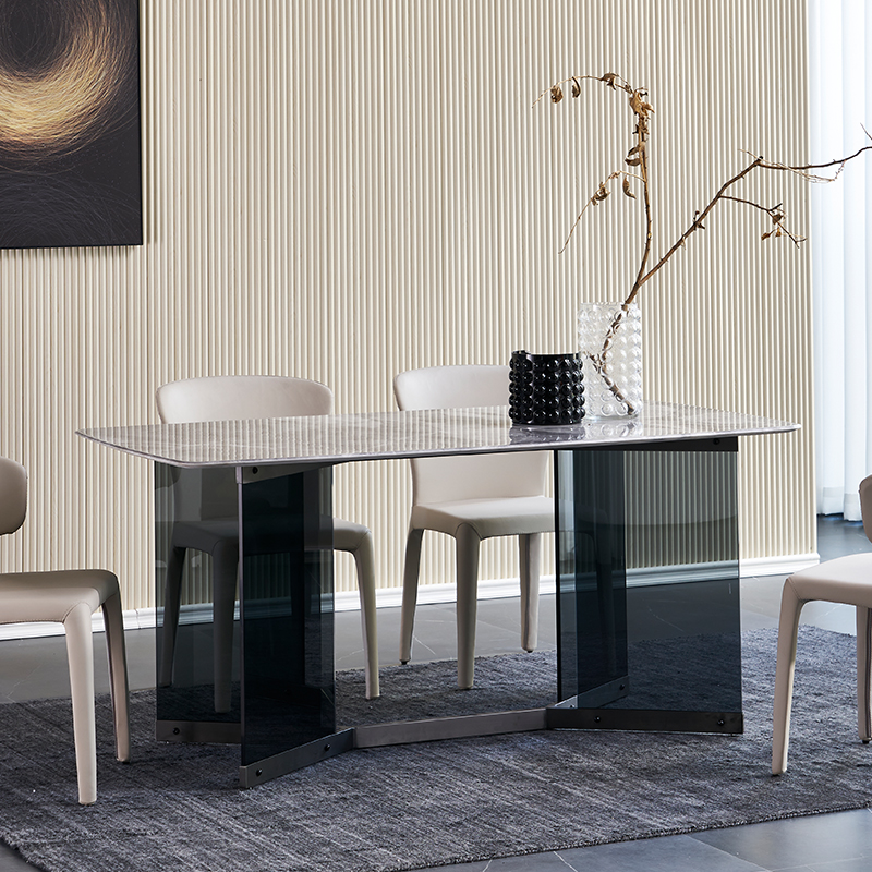 家有品致意式极简岩板餐桌椅组合JM007CZ59客厅餐桌