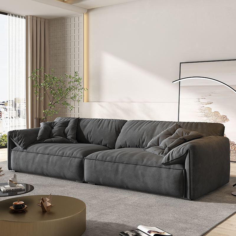 家有品致（JIAYOUPINZHI）麂皮绒沙发JM085SF06小户型客厅现代简约设计师款