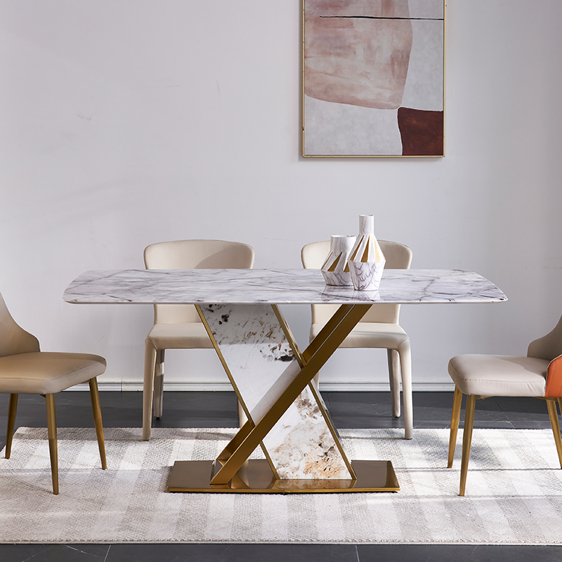家有品致意式极简岩板餐桌椅组合JM007CZ63客厅餐桌